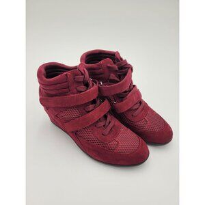 Madden Girl Size‎ 10 Maroon High Top Shoes worn once